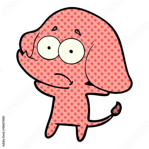 cartoon unsure elephant