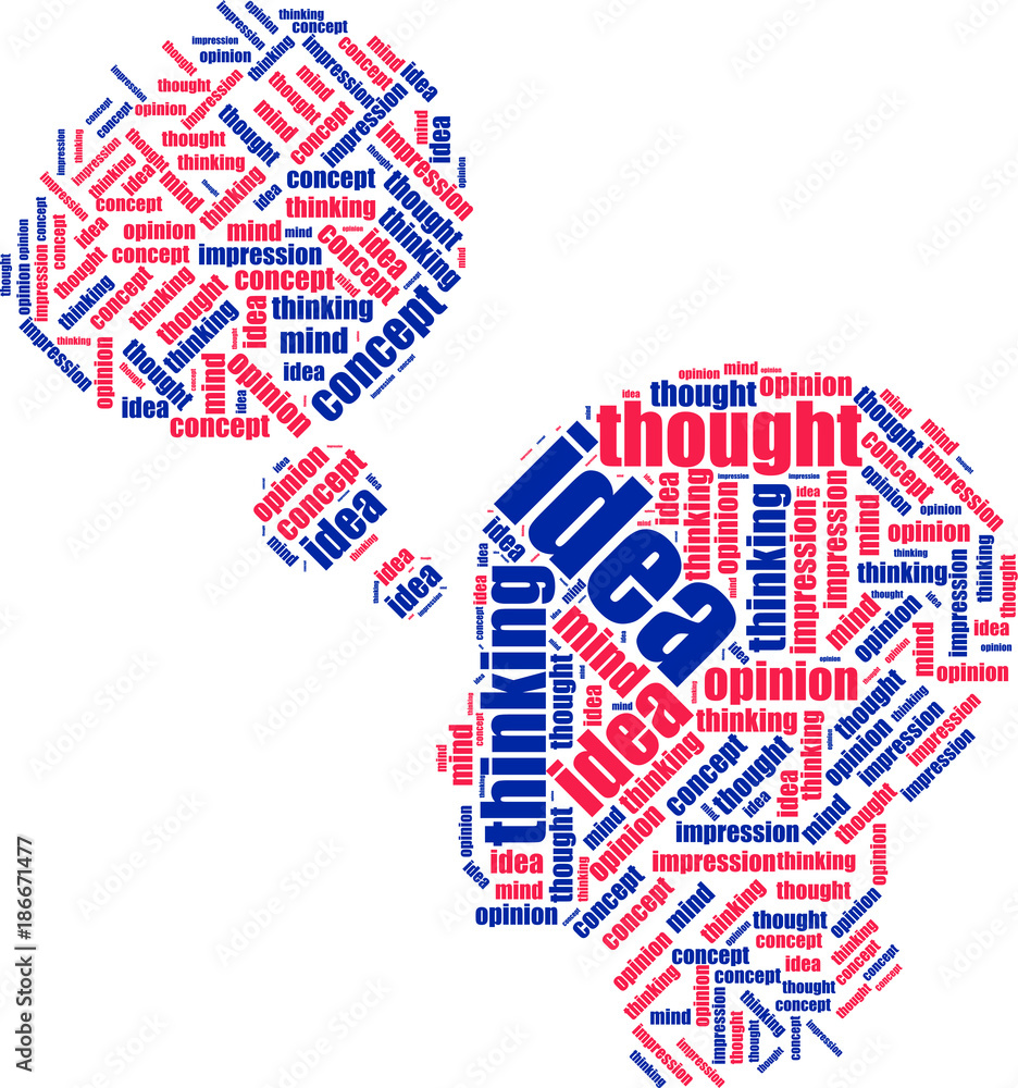 Obraz premium idea word cloud design