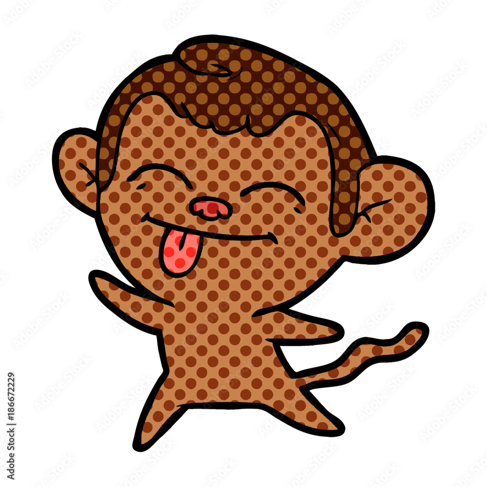 Fototapeta premium funny cartoon monkey