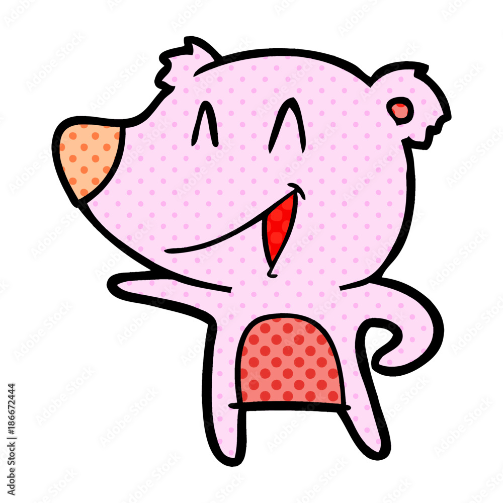 Obraz premium laughing bear cartoon