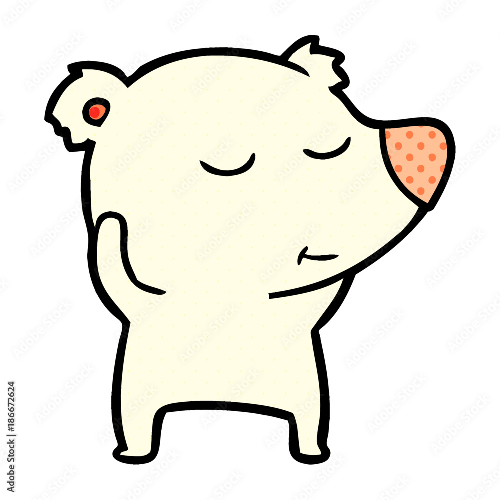 Fototapeta premium happy cartoon polar bear