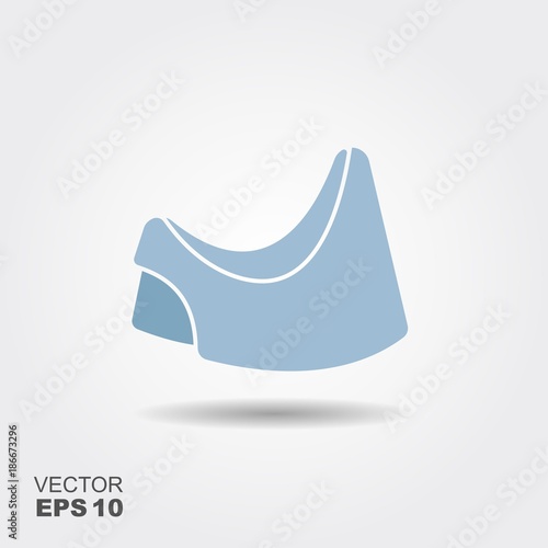 Children potty. Flat vector illustration