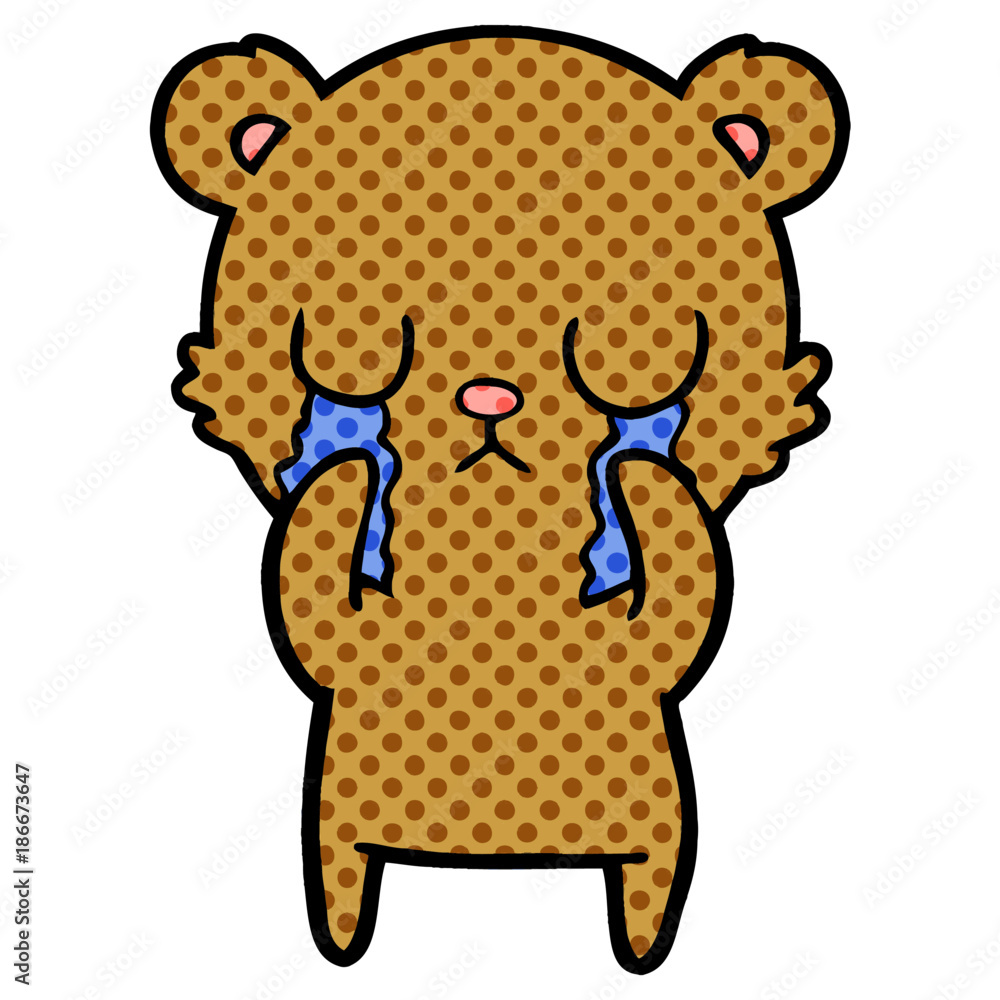 crying cartoon bear crying cartoon bear