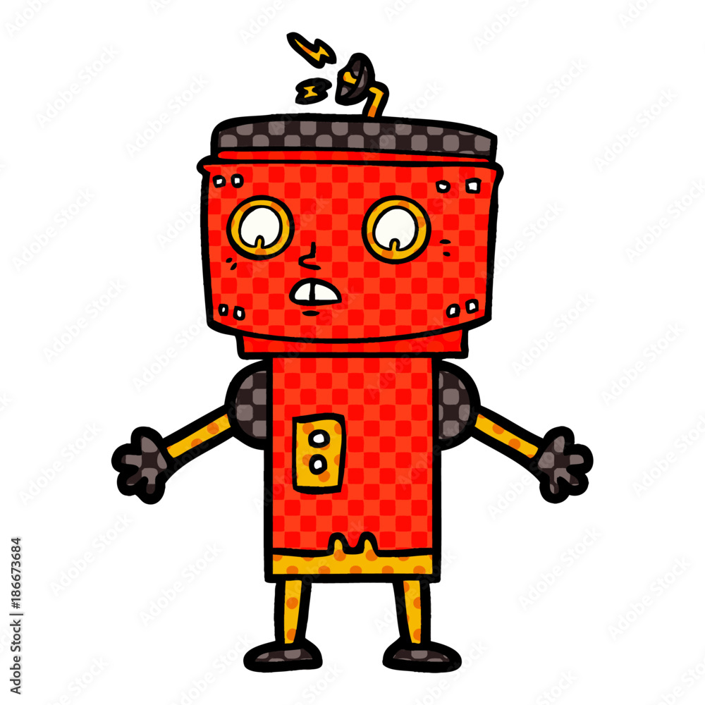 Fototapeta premium cartoon robot
