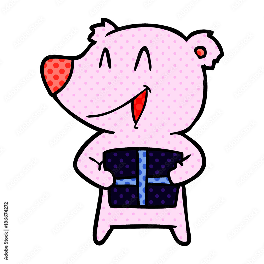 cartppm bear with present