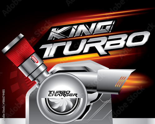KING TURBO CHARGER CONCEPT VECTOR