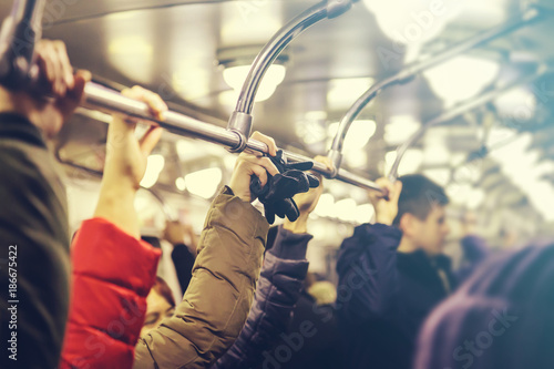 people in the subway in St. Petersburg