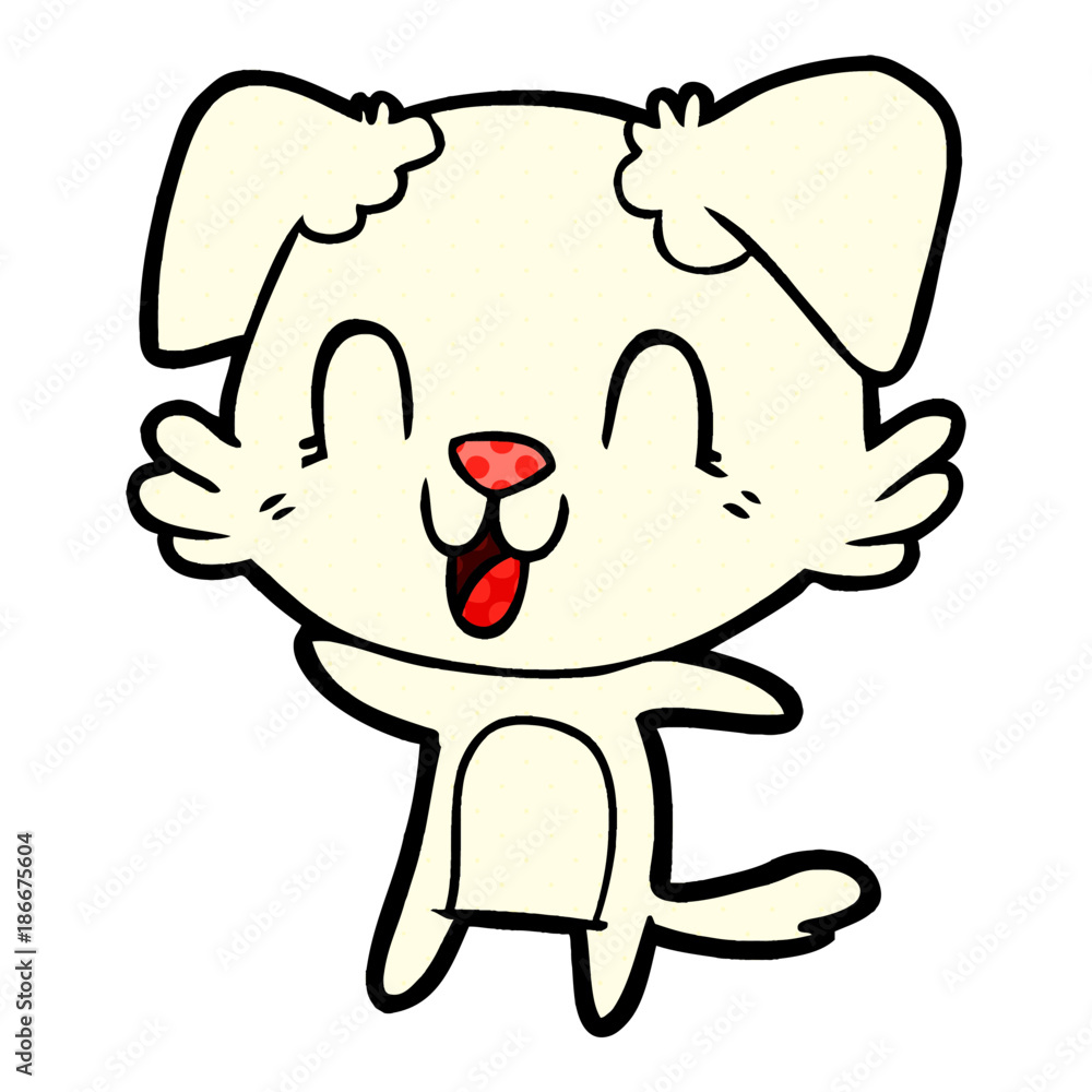 laughing cartoon dog
