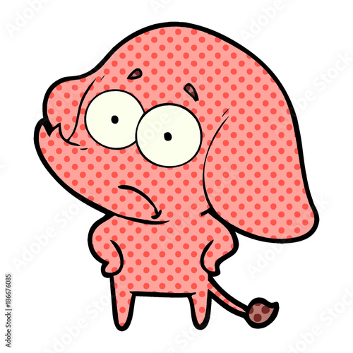 cartoon unsure elephant