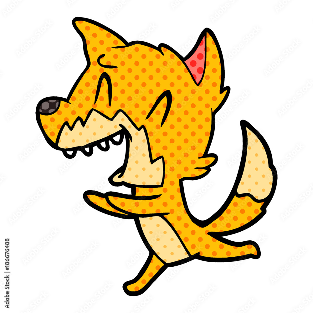 laughing fox running away laughing fox running away