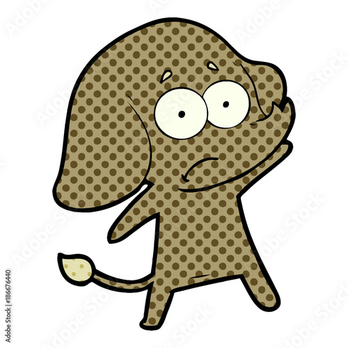 cartoon unsure elephant