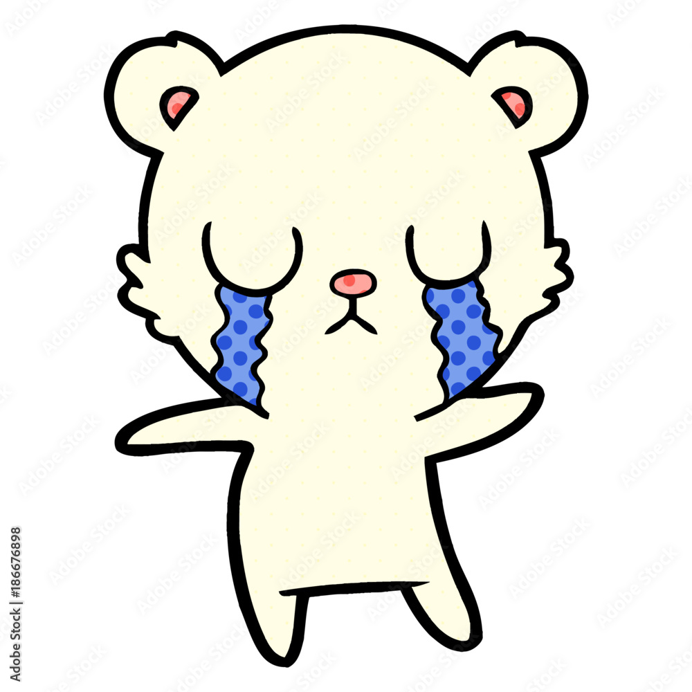 crying polar bear cartoon