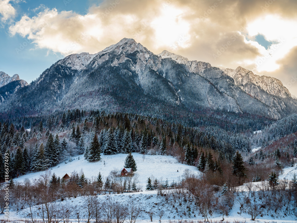 Landscape with mountain range Landscape with mountain range