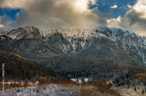 Landscape with mountain range