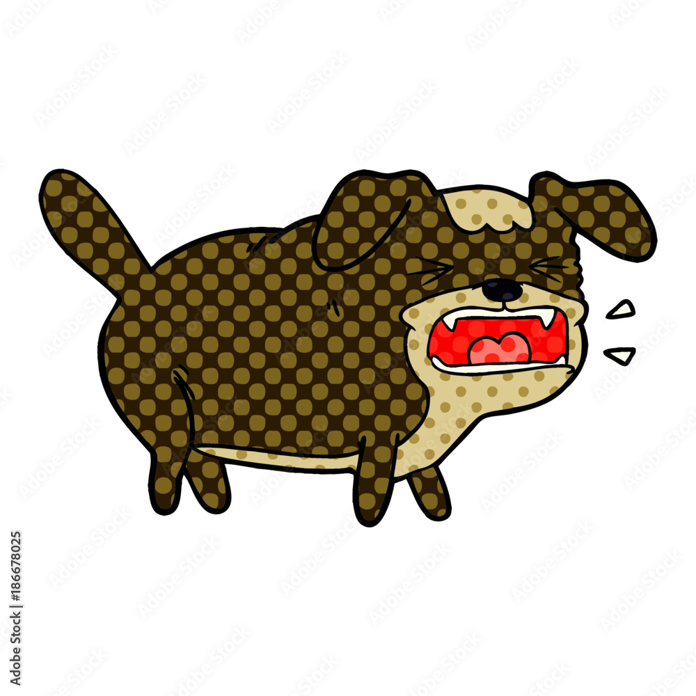 Obraz premium cartoon dog barking