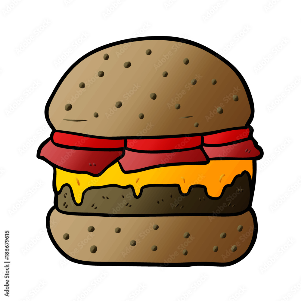 cartoon stacked burger cartoon stacked burger
