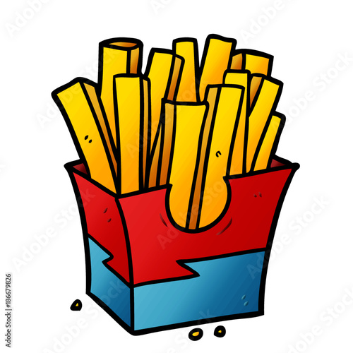 cartoon junk food fries