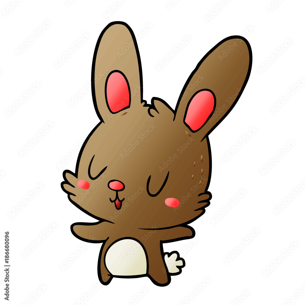 Obraz premium cute cartoon rabbit