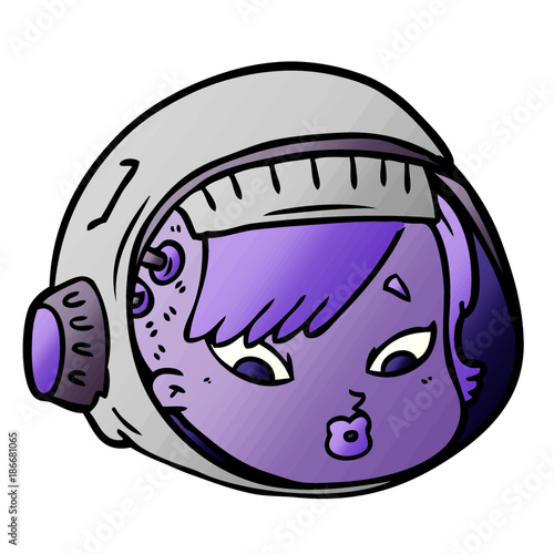 cartoon astronaut face