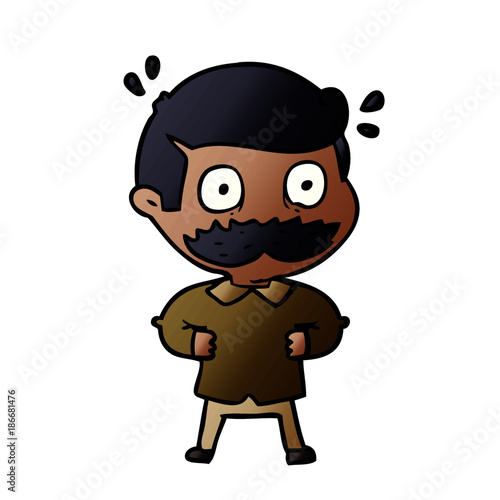 cartoon man with mustache shocked