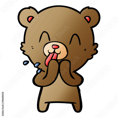 rude cartoon bear