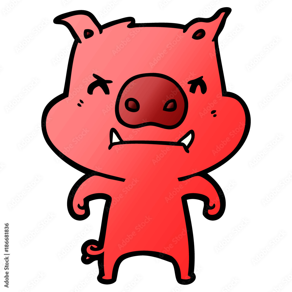 angry cartoon pig angry cartoon pig