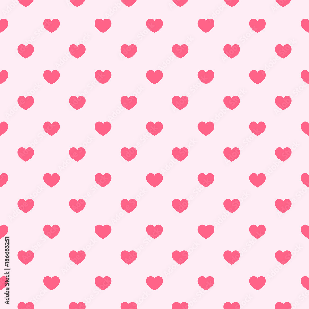 Vector seamless pattern with hearts.