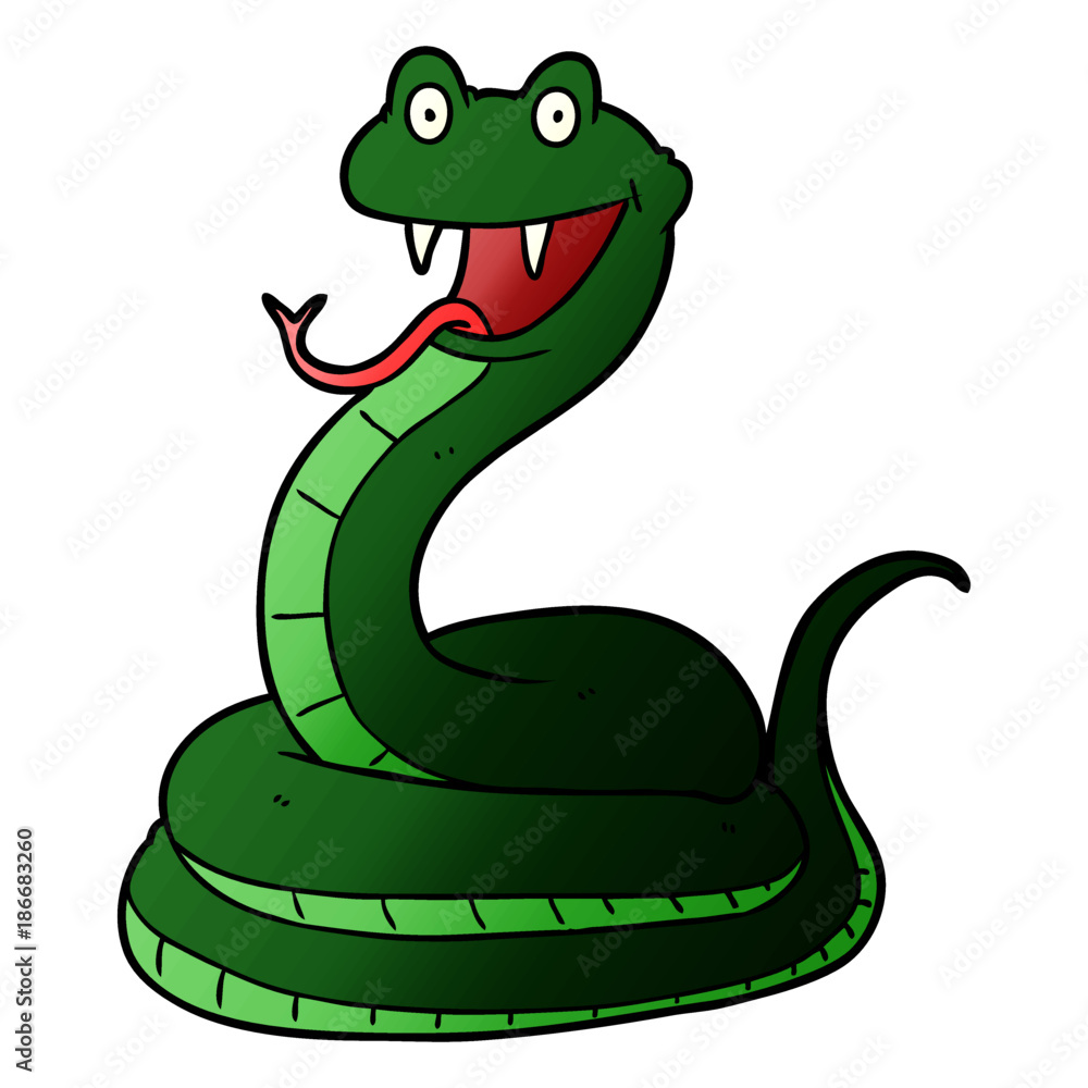 Obraz premium cartoon happy snake