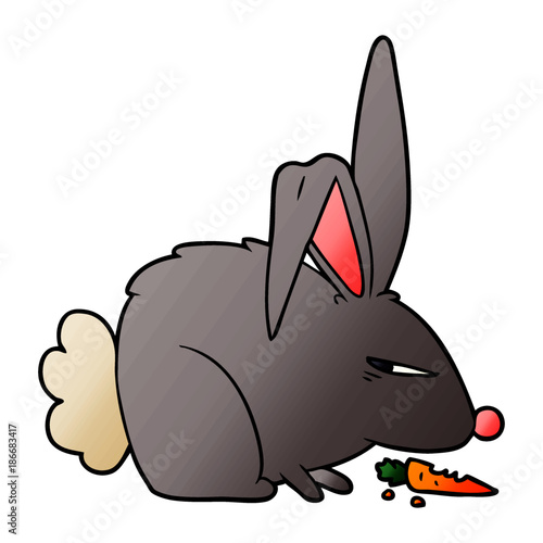cartoon annoyed rabbit