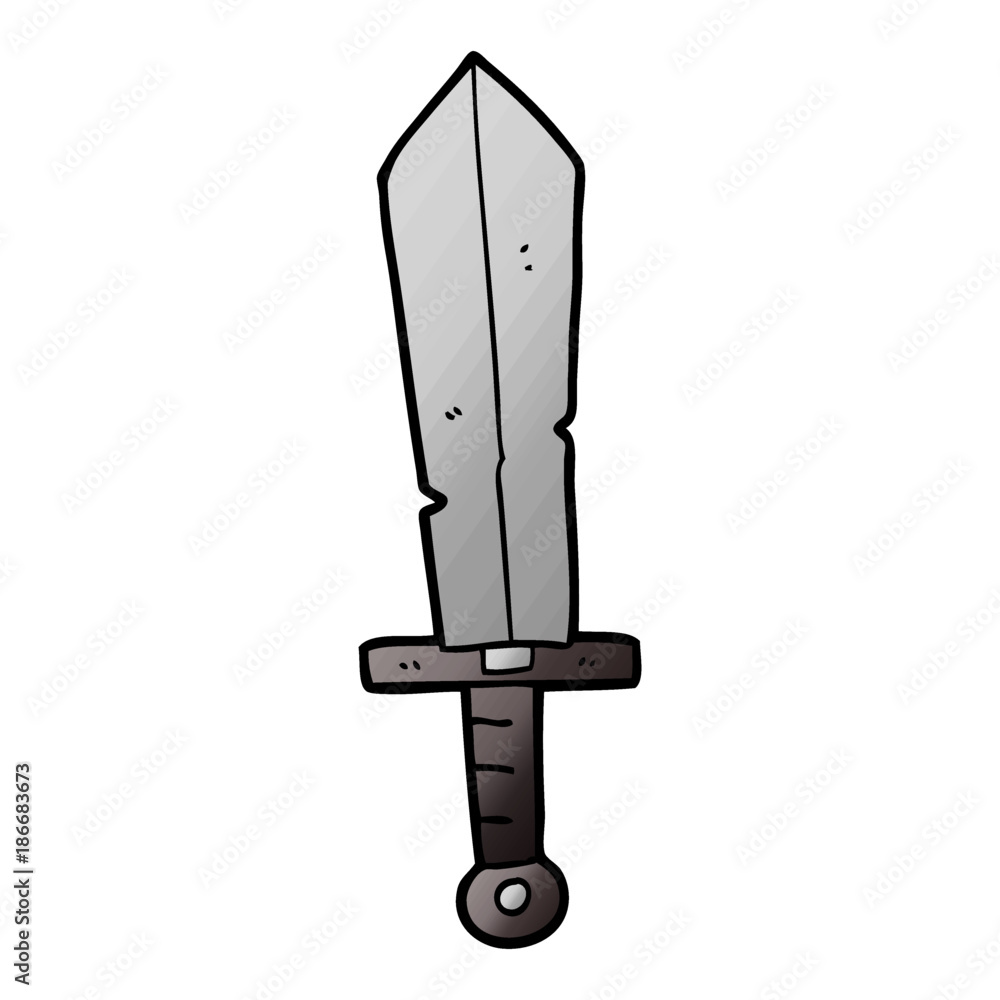 cartoon old sword