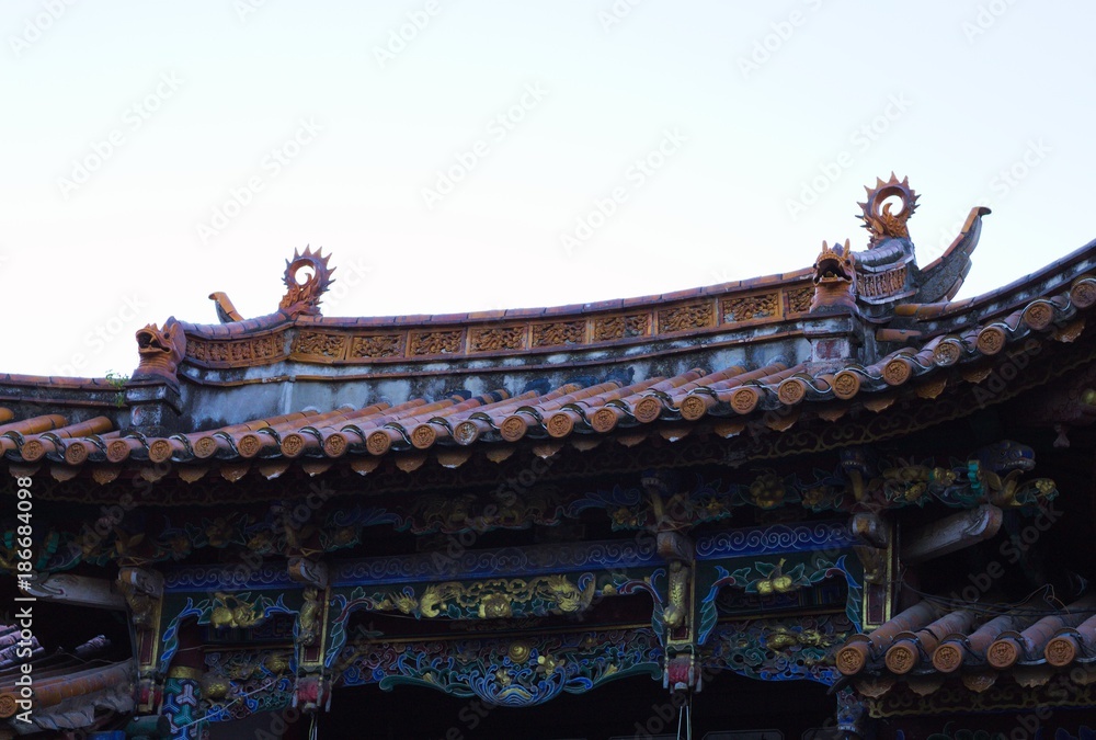 Temple details in Chuiu Park (Kunming, Yunnan, China) Temple details in Chuiu Park (Kunming, Yunnan, China)