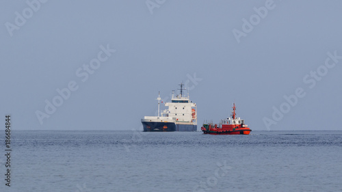 MERCHANT VESSEL - Freighter sailing on the sea