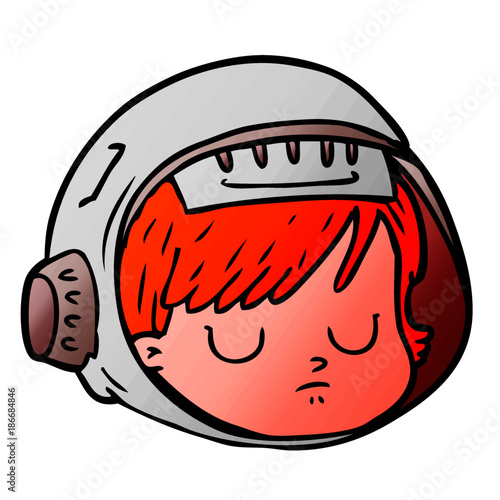 cartoon astronaut face