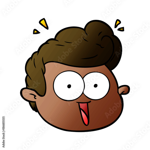 cartoon male face surprised
