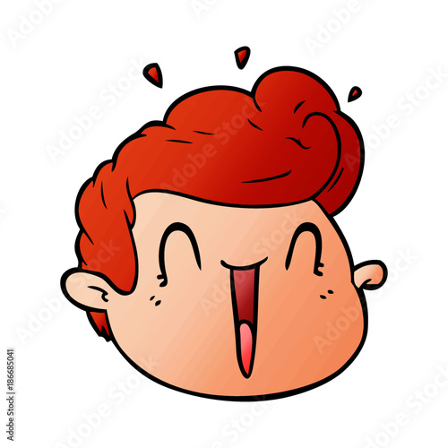 cartoon male face surprised