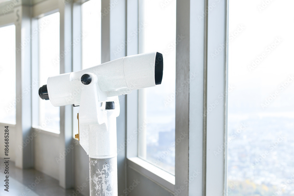binocular on the top of building binocular on the top of building