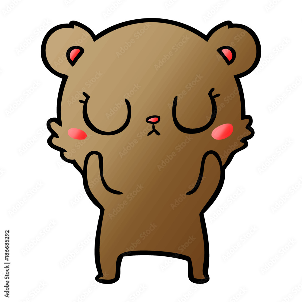 Fototapeta premium peaceful cartoon bear