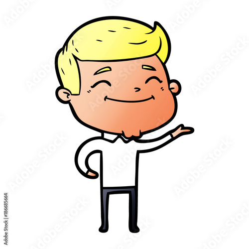 Wallpaper Mural happy cartoon man Torontodigital.ca