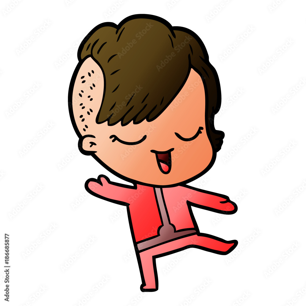 happy cartoon girl happy cartoon girl