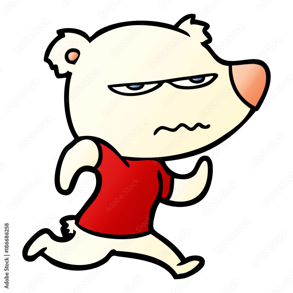 angry bear polar cartoon angry bear polar cartoon