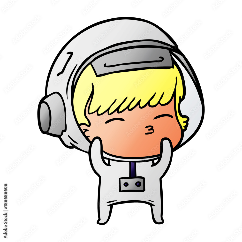 cartoon curious astronaut cartoon curious astronaut
