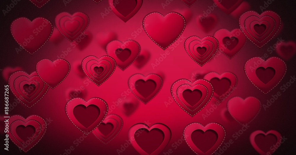 Layered Valentines hearts Layered Valentines hearts