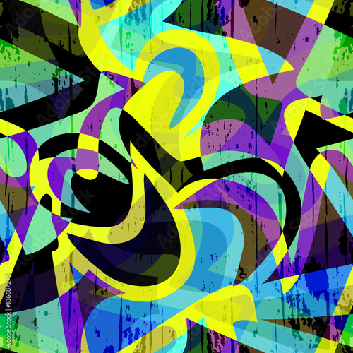 beautiful color abstract pattern vector illustration of graffiti