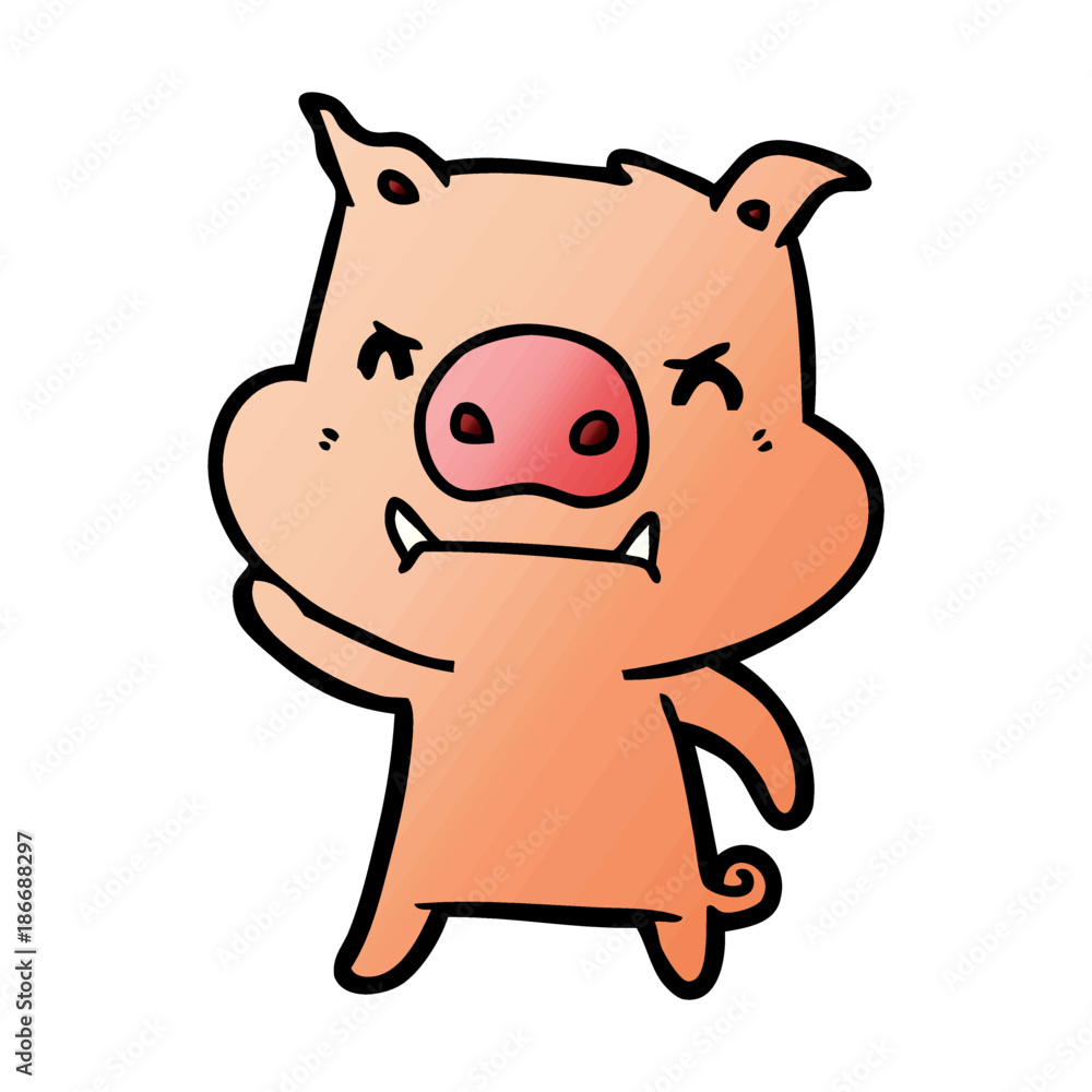 angry cartoon pig angry cartoon pig