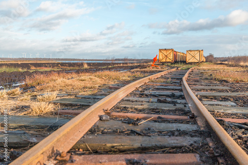 Gleise einer Moorbahn photo