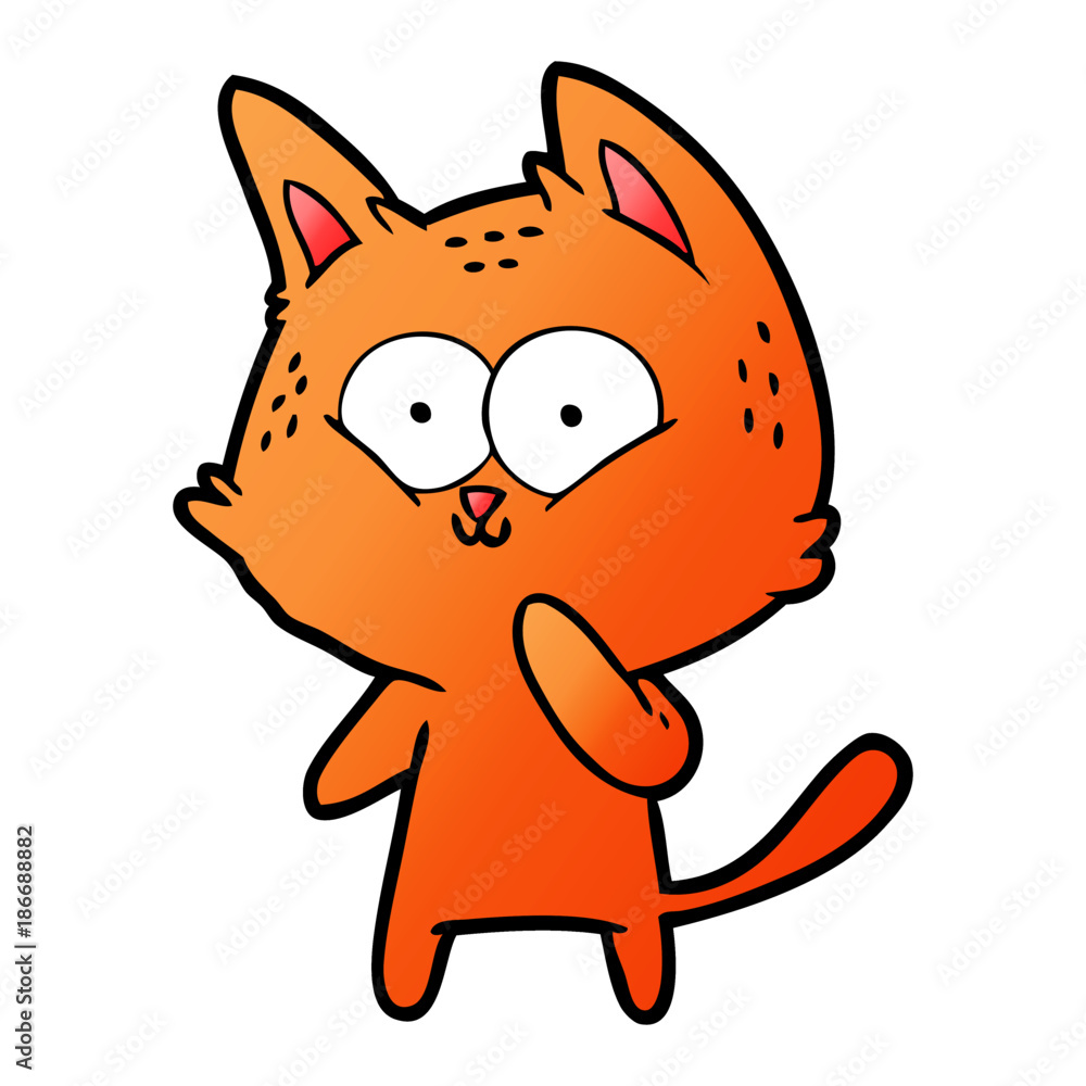 cartoon cat considering cartoon cat considering