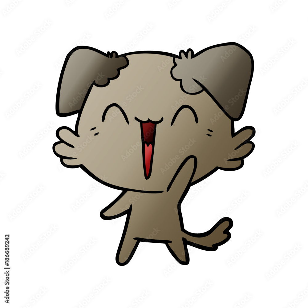 Fototapeta premium happy little dog cartoon