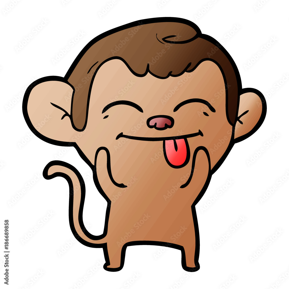 Fototapeta premium funny cartoon monkey