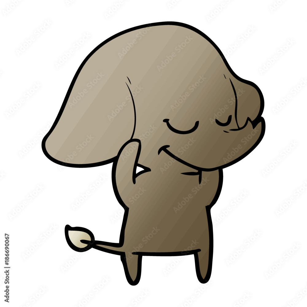 cartoon smiling elephant