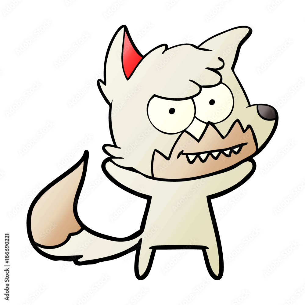cartoon grinning fox cartoon grinning fox